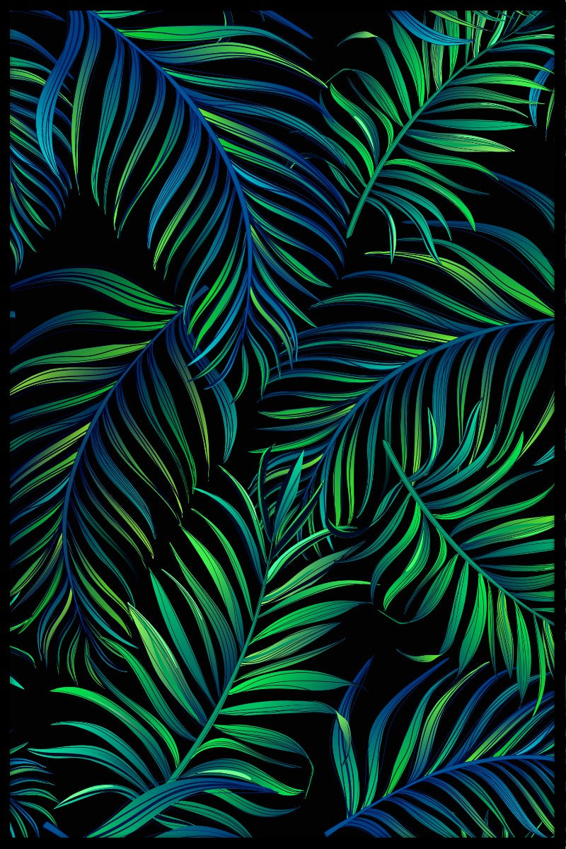 Groene Palmen Illustratie poster