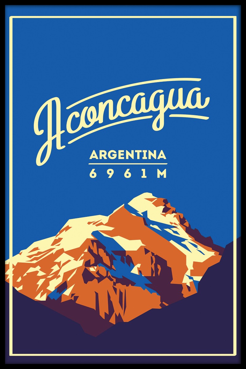 Vintage affiche van Aconcagua