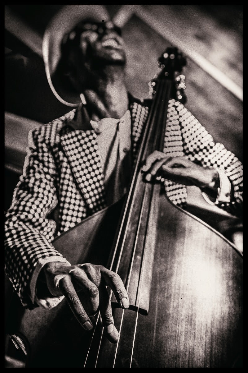 Vintage jazzspeler poster pp