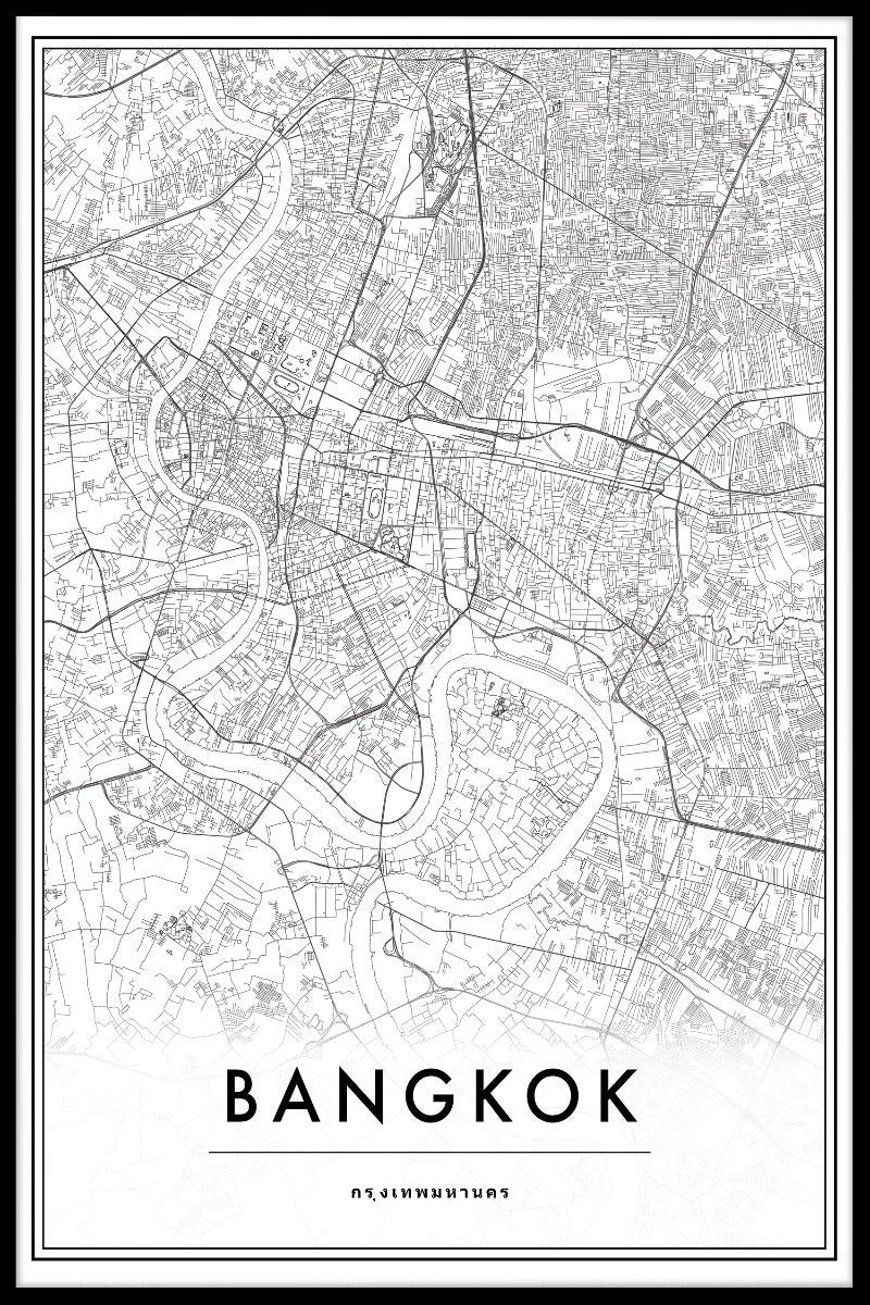 De kaartposter van Bangkok Thailand