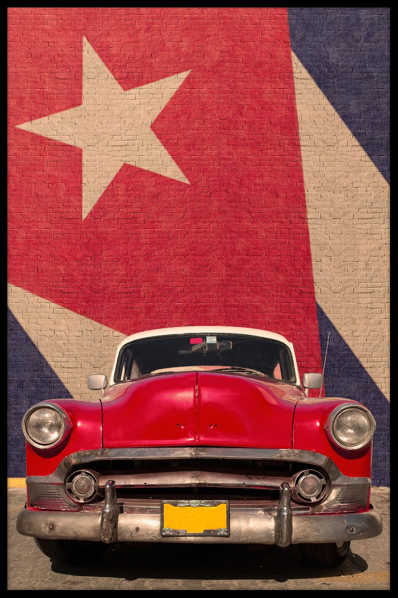 poster Klassieke auto in Cuba