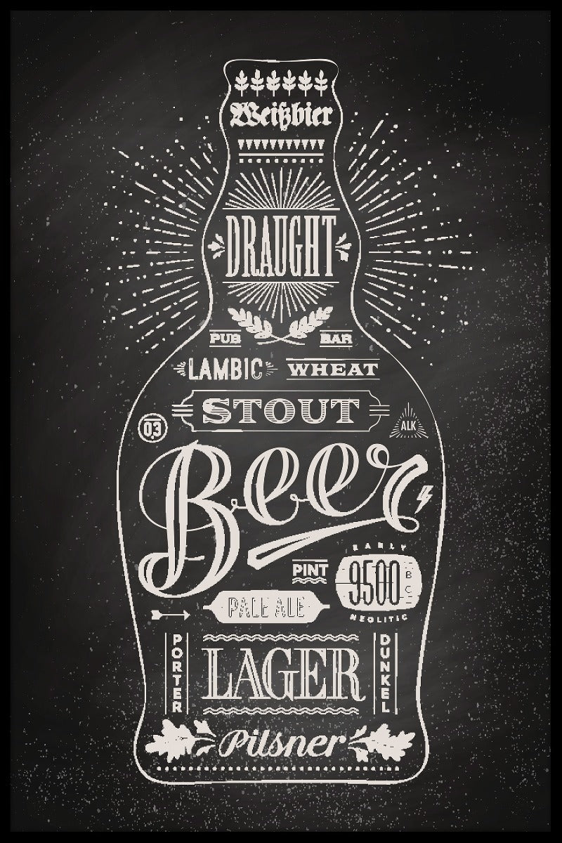 Flesje bier poster