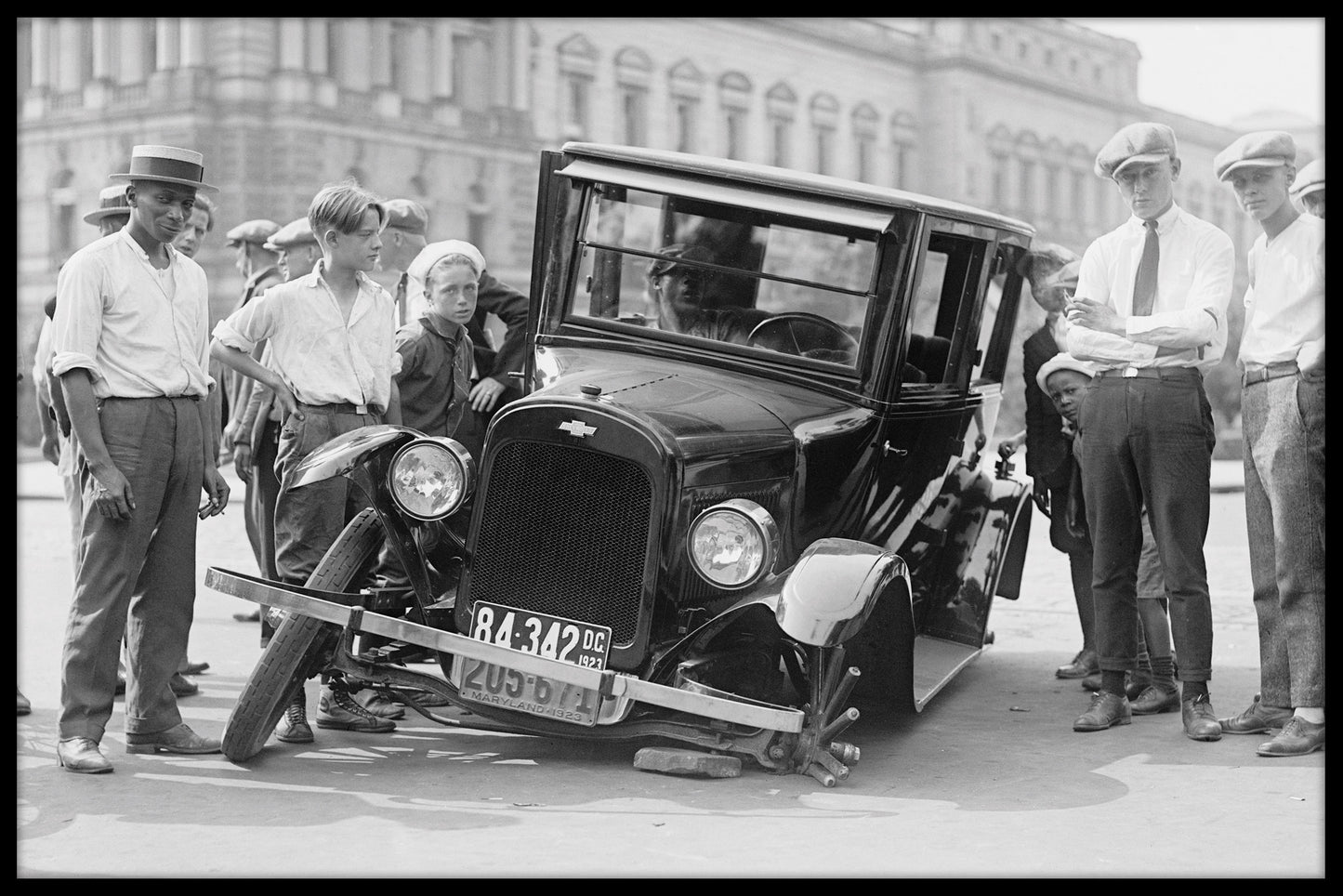 Automotive kapotte auto vintage poster