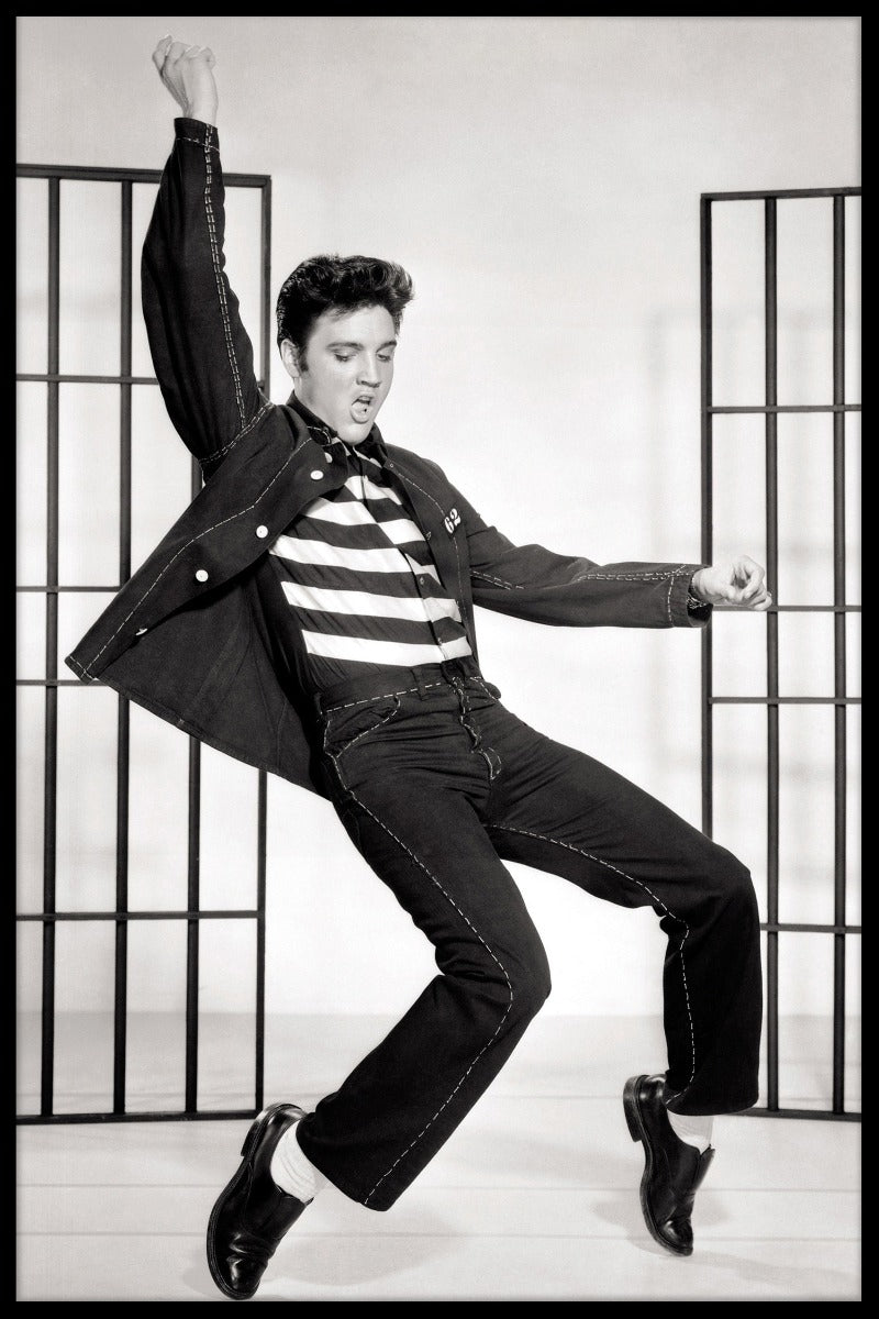 Dansende vintage poster van Elvis