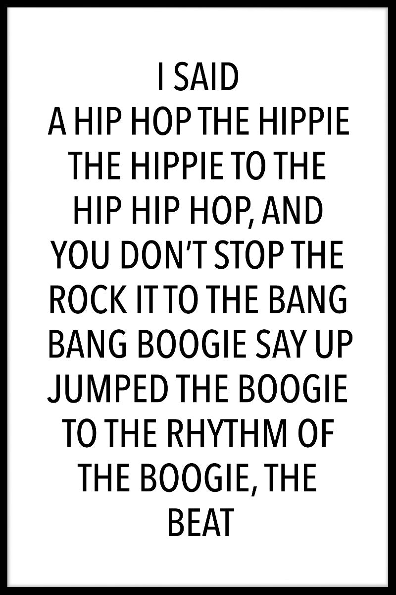 Ik zei een hiphopposter