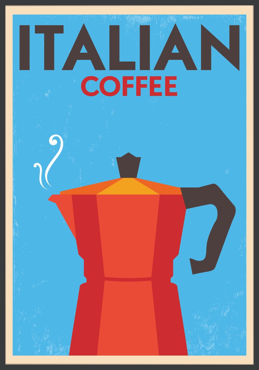 Italiaanse koffie vintage poster