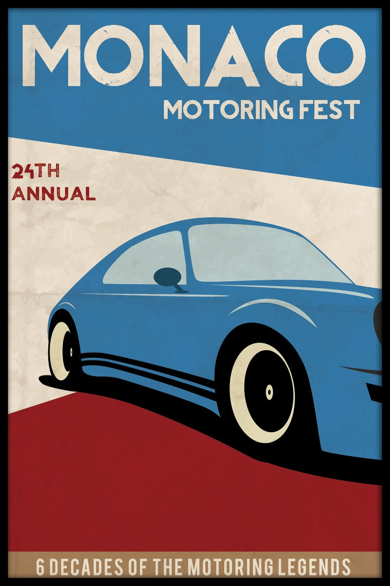 Monaco Racing vintage poster