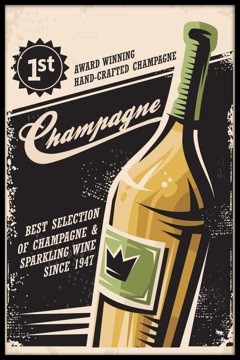 Champagne vintage affiche