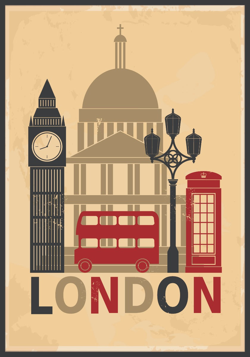 Londen illustratie poster