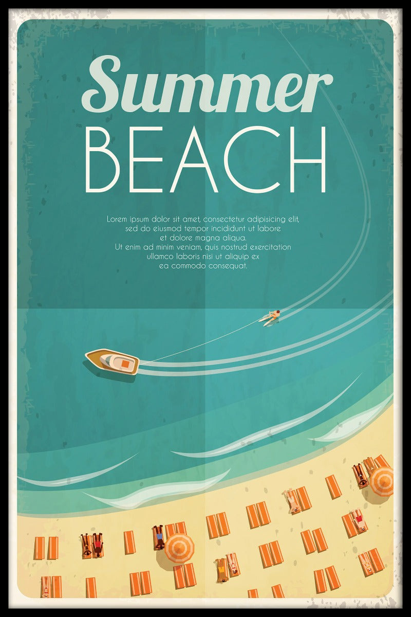 Zomer strand vintage poster