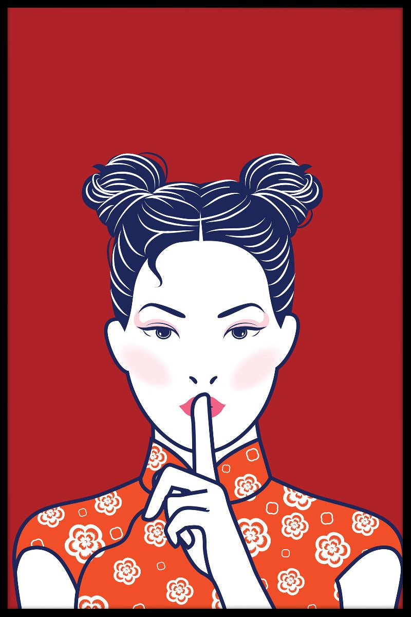 Retro Dame-poster