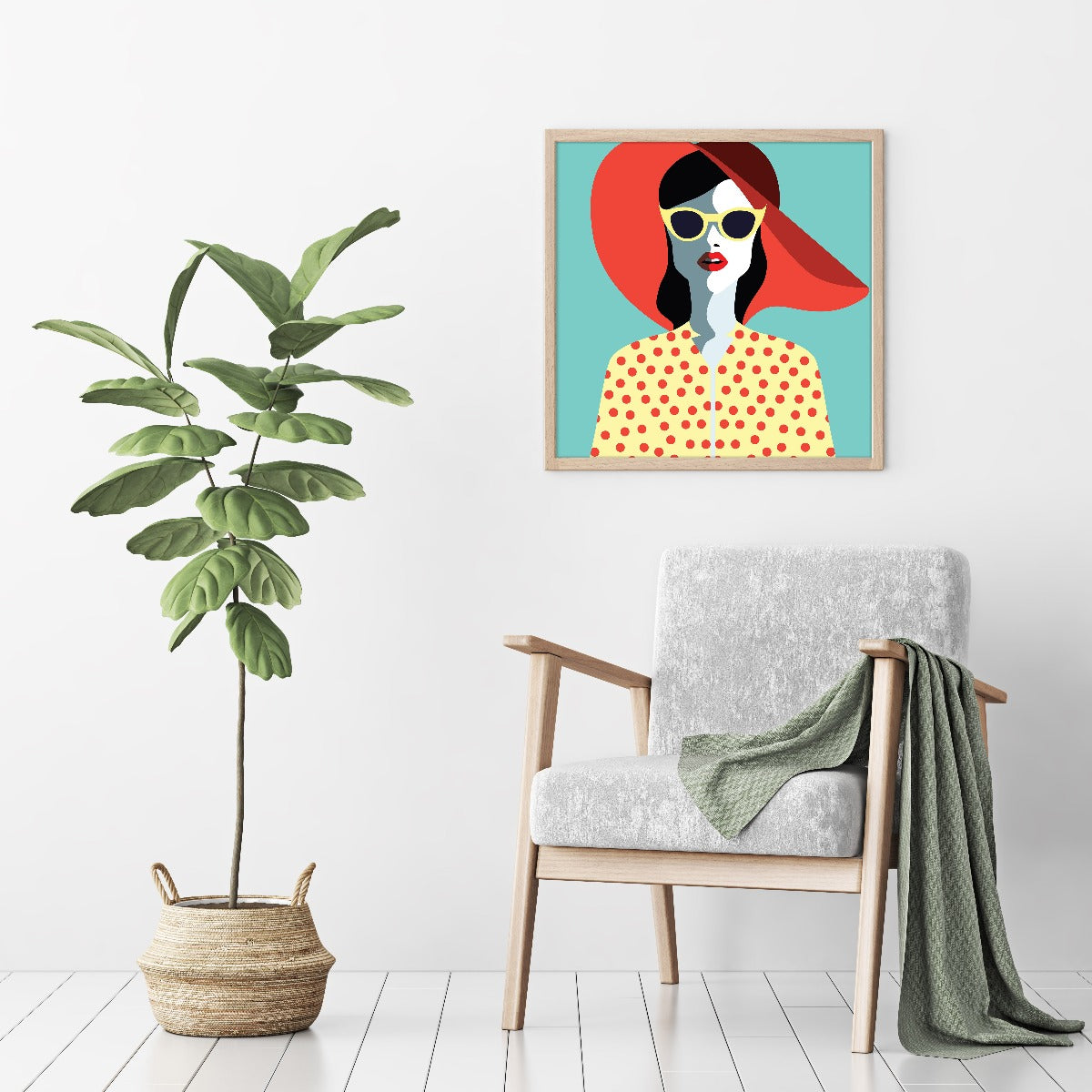 Retro Lady N02-poster