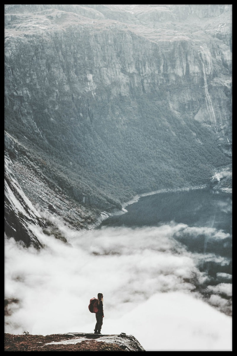 Reiziger berg poster