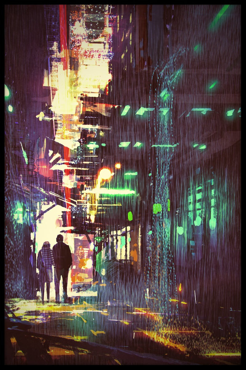 City Street Painting N03-records