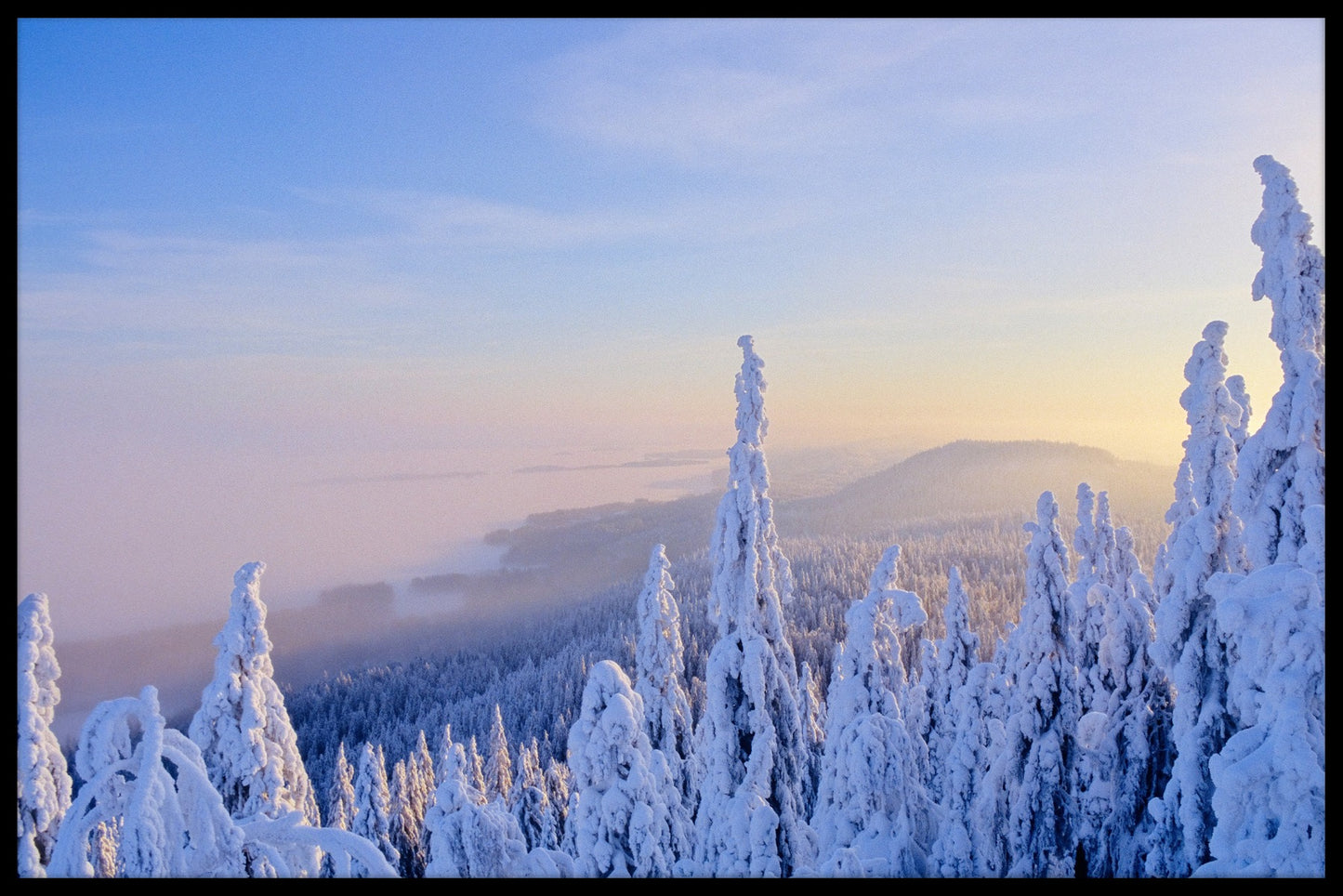 Winterlandschap Finland poster