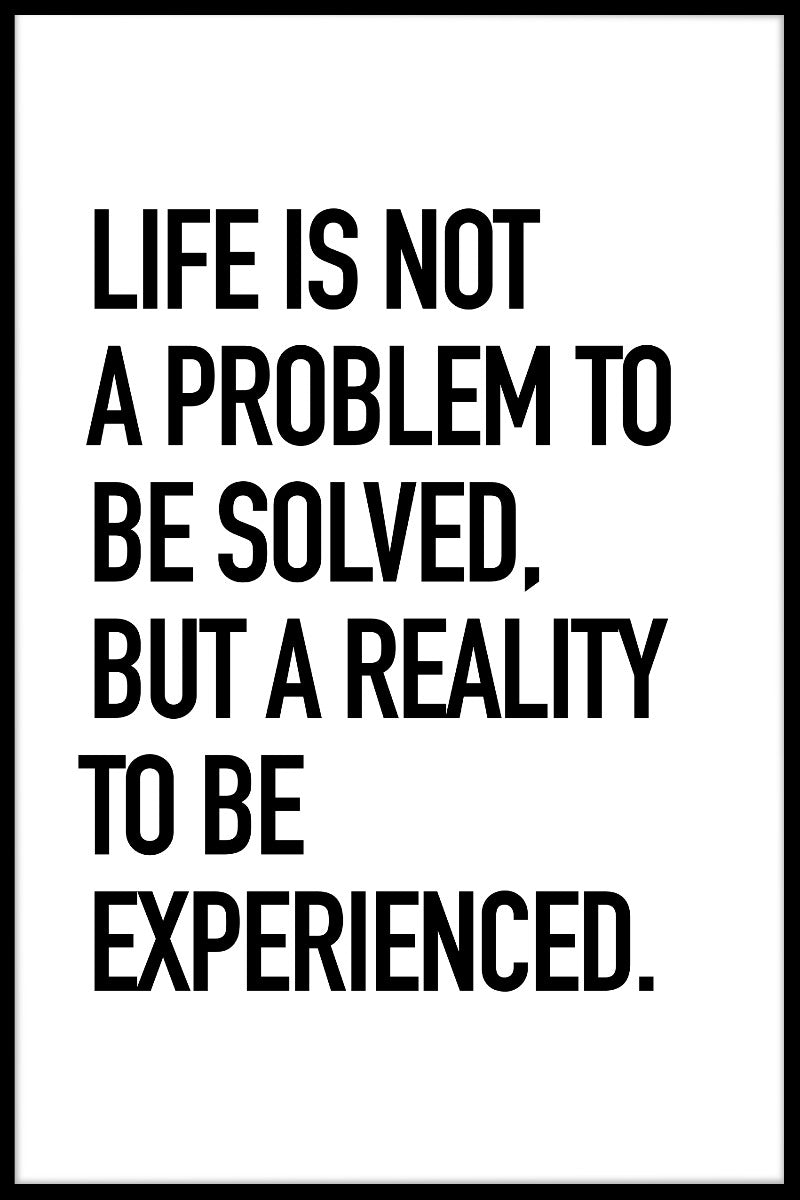 Het leven is geen probleemposter