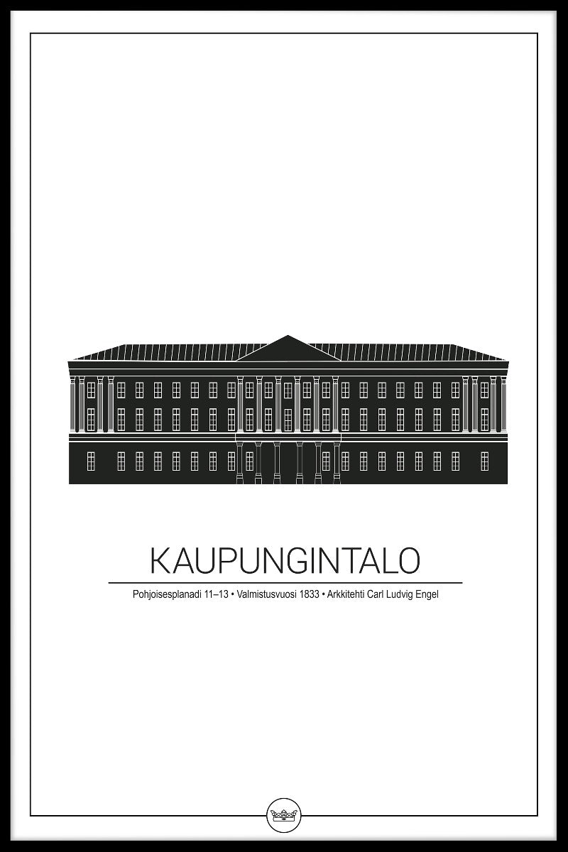 Affiche van het stadhuis van Helsinki