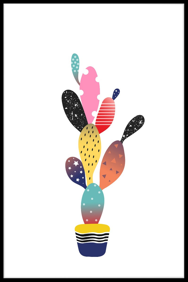 Abstracte cactusaffiche