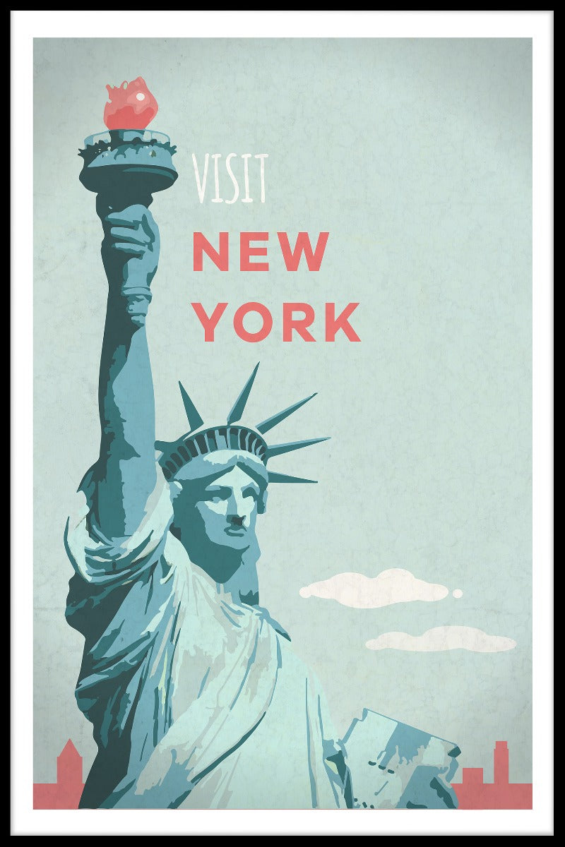 Bezoek de New York-poster