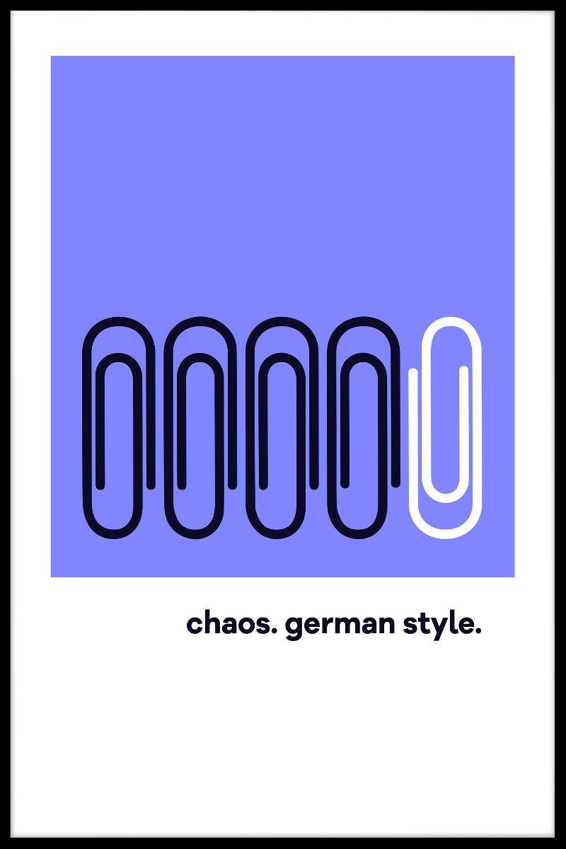 Chaos poster in Duitse stijl