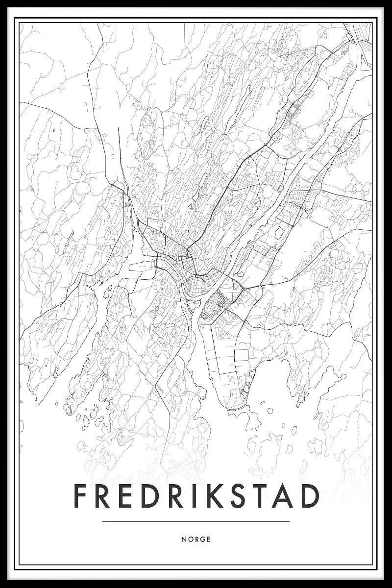 Kaartaffiches van Fredrikstad