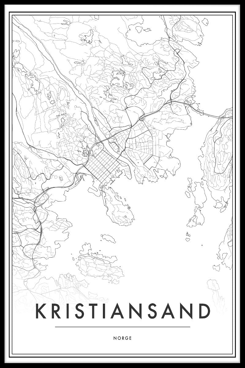 Kristiansand Map-posters