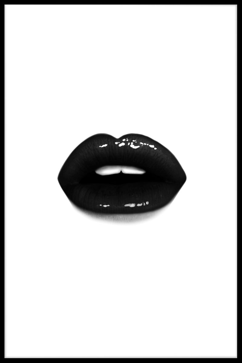 Affiche met zwarte lippen