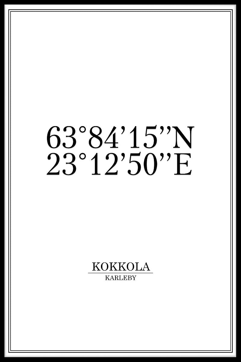 noteer Kokkola-coördinaten