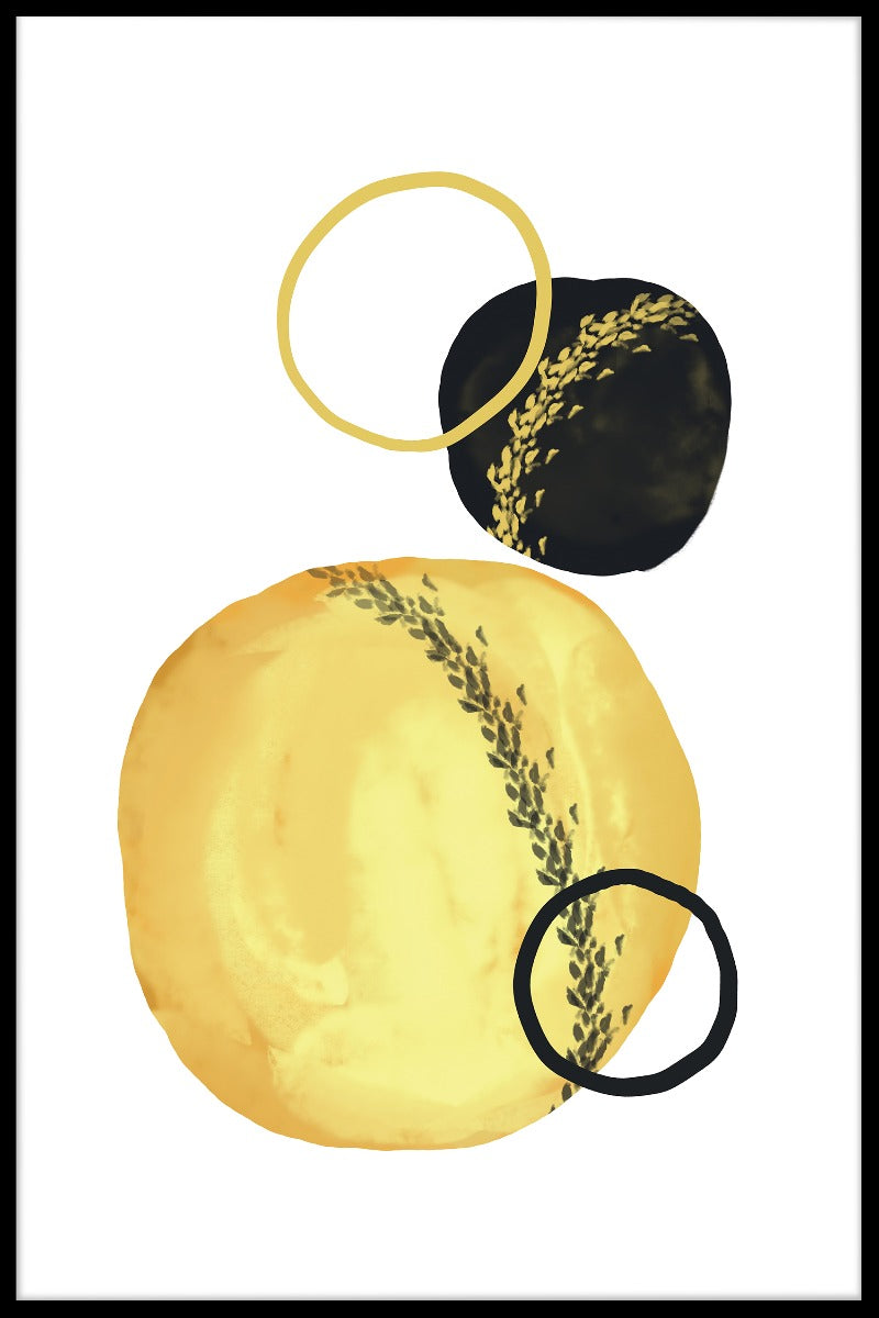 Abstracte cirkelsaffiche