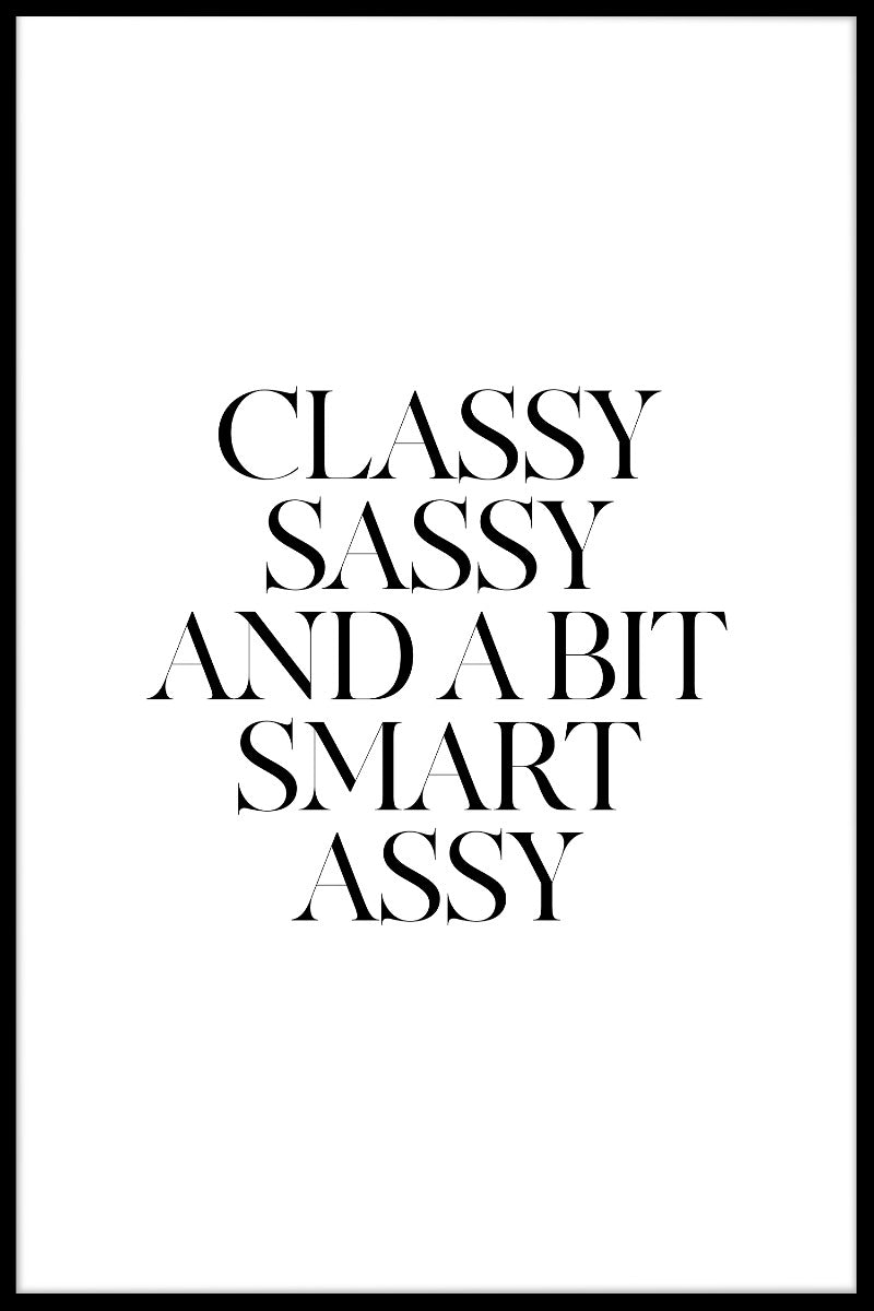 Stijlvolle Sassy-poster