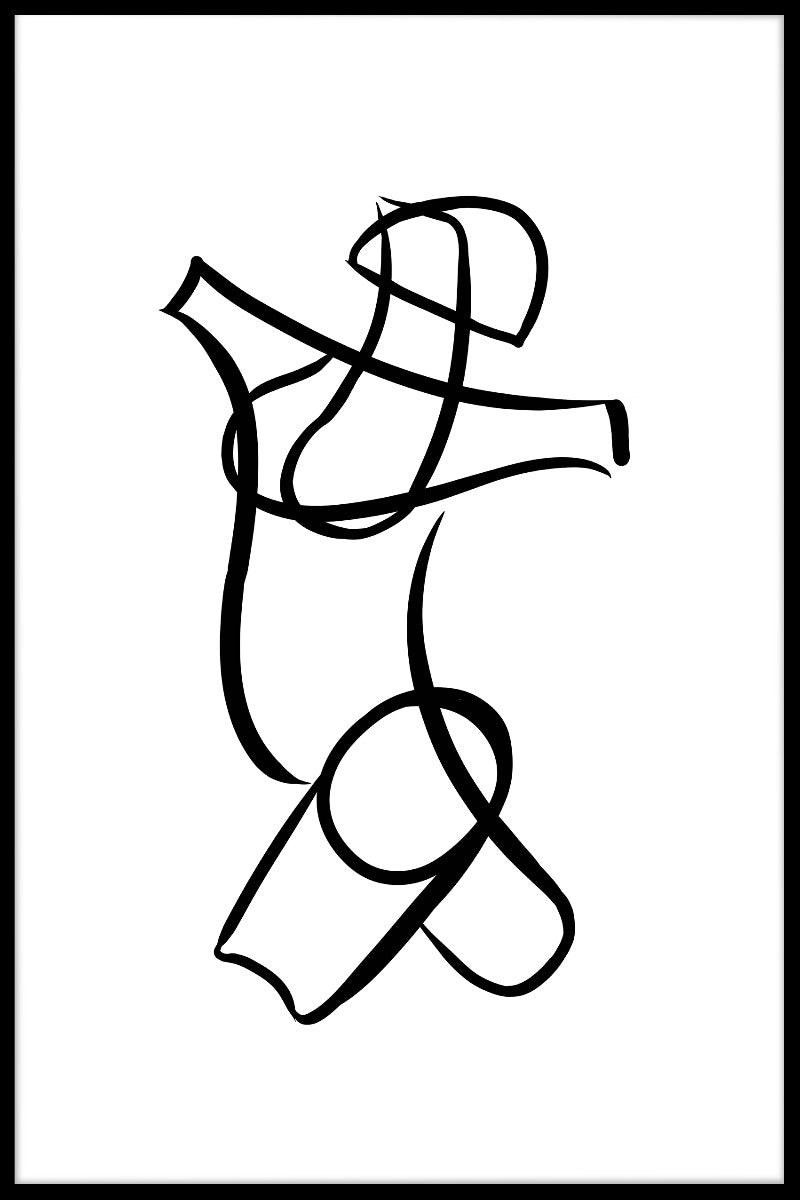 Motion Line Art-poster
