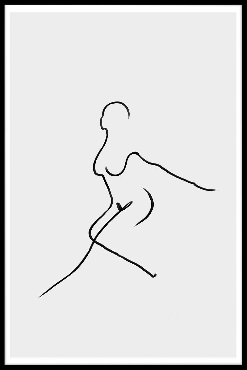 Pose Line Art-poster