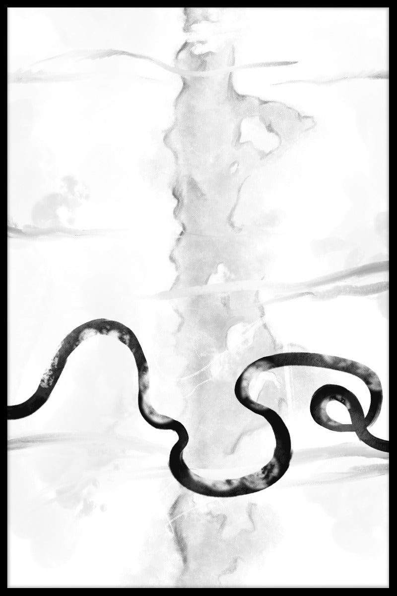 Abstracte lijntekeningen N02 poster