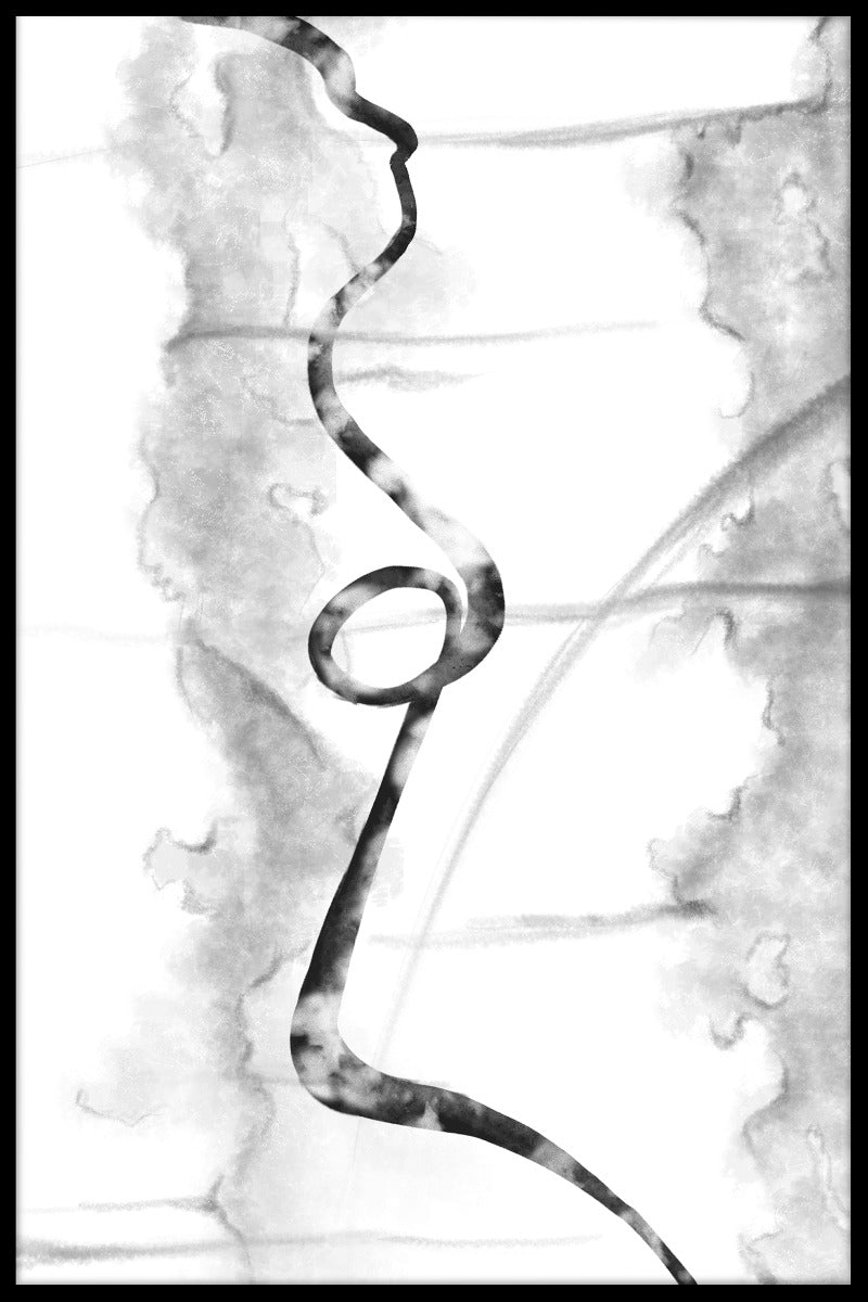 Abstracte lijntekeningen N03 poster
