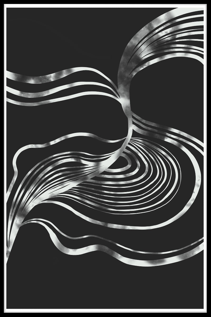 Abstracte zilveren poster