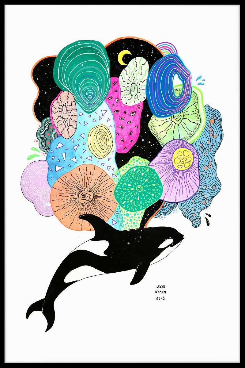 Kosmische orka-poster