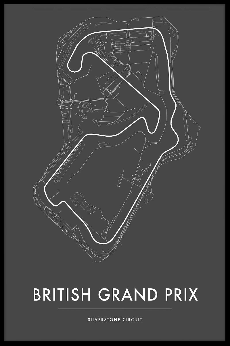 Silverstone Britse GP-poster