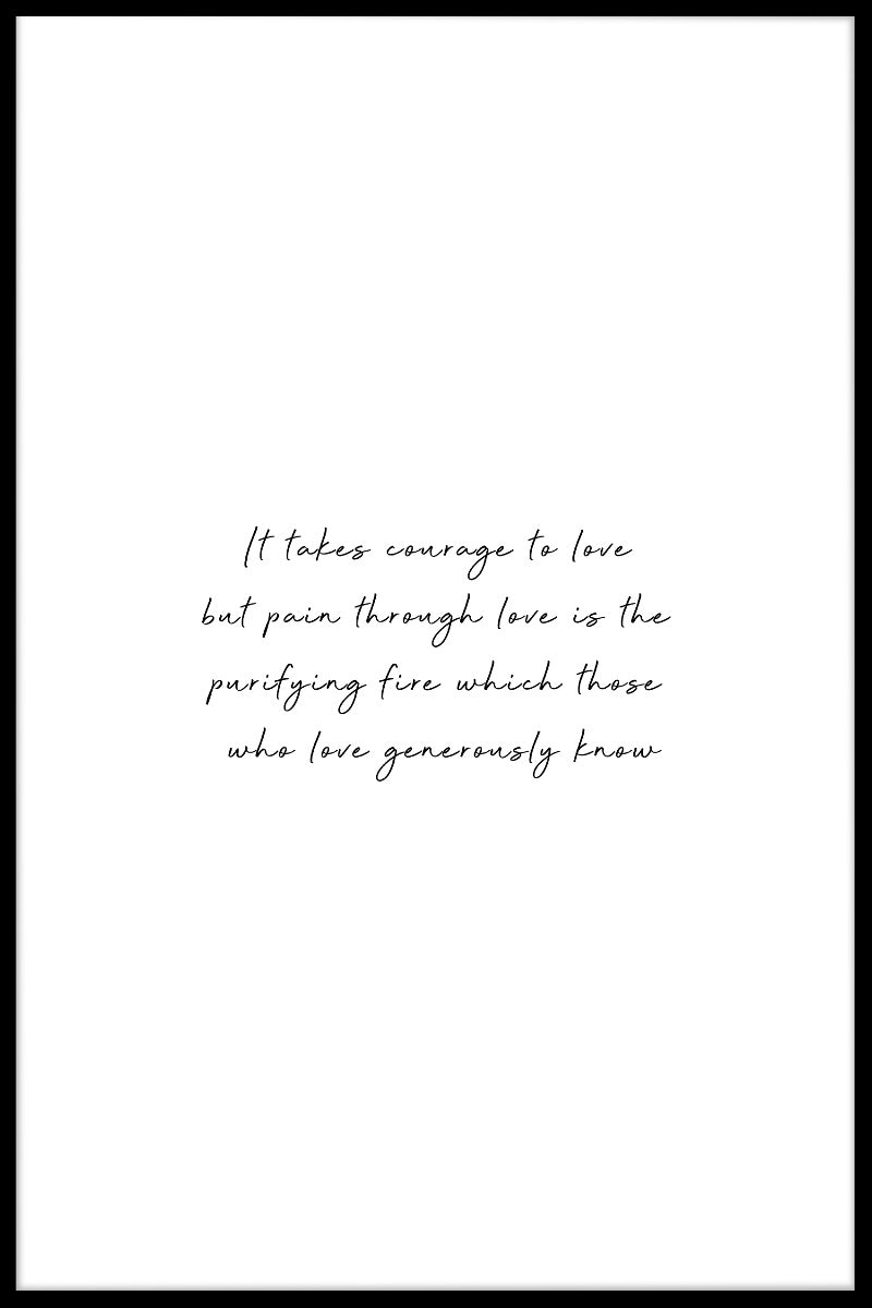 poster Moed om lief te hebben