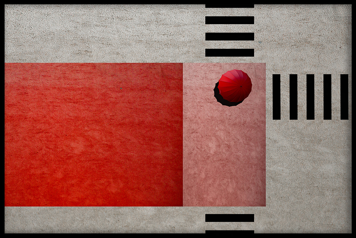 Rode parapluposter