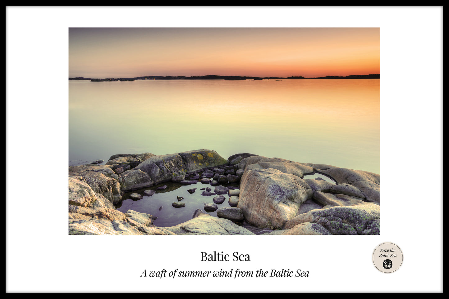 poster Zonsondergang over de Oostzee