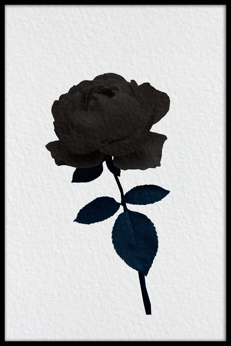 Donkerroze illustratie poster