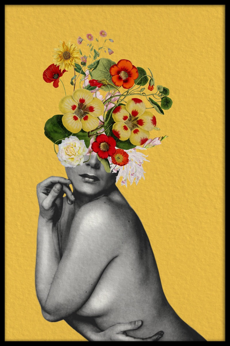 Bloemen vrouw poster