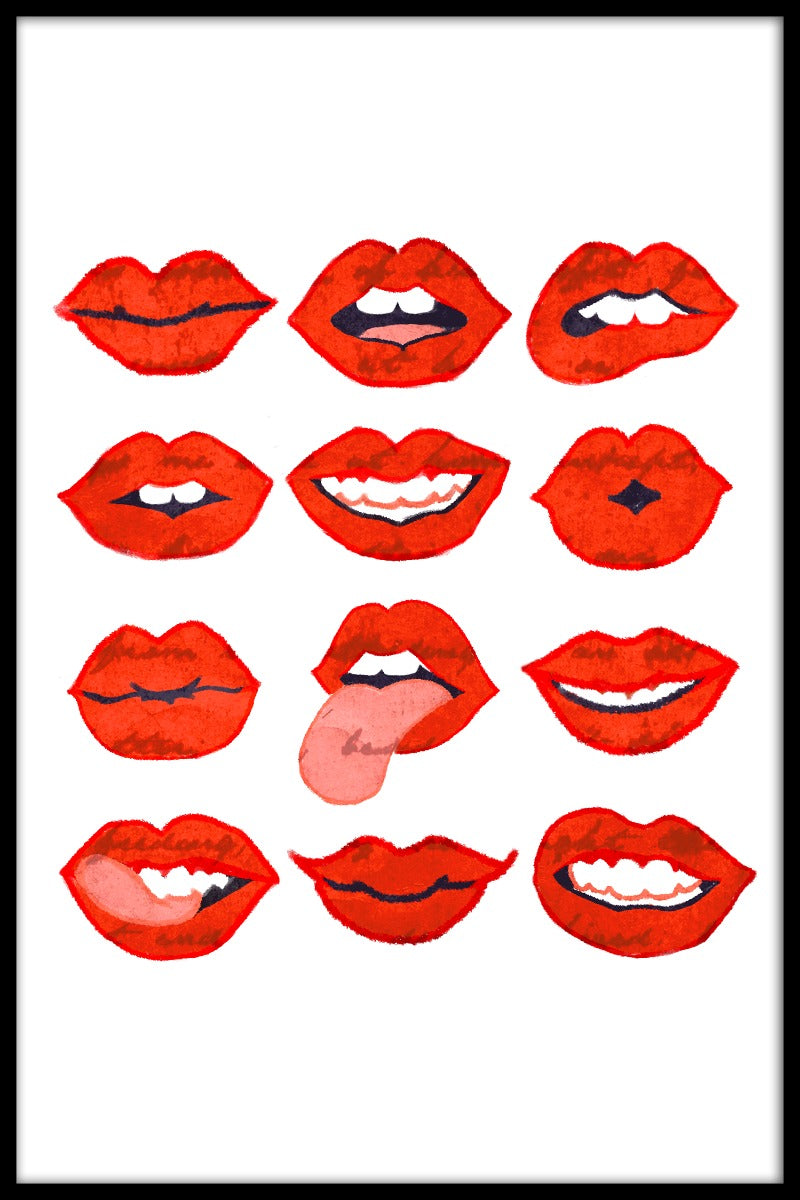 Rode lippenposter