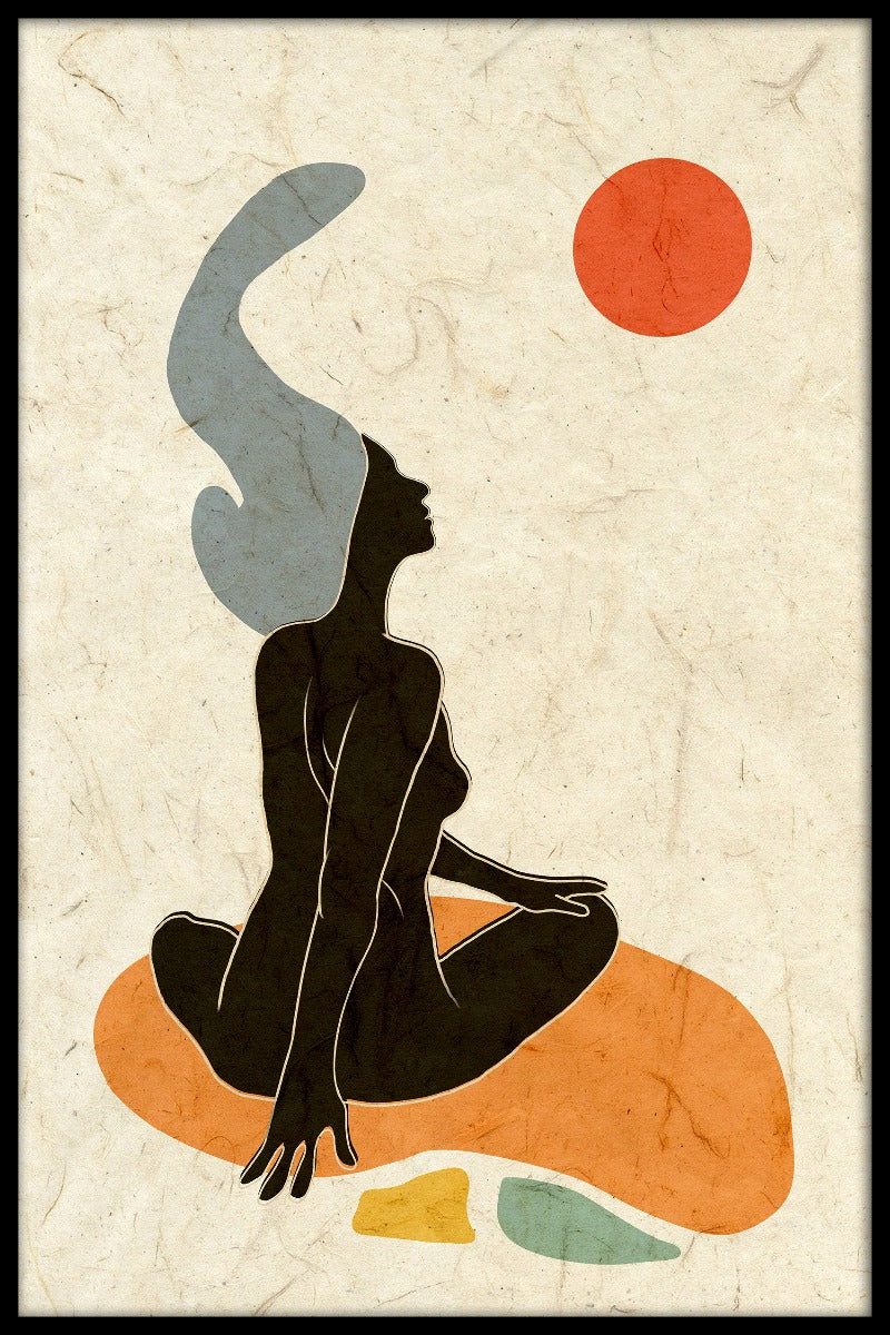 Naakt abstracte poster