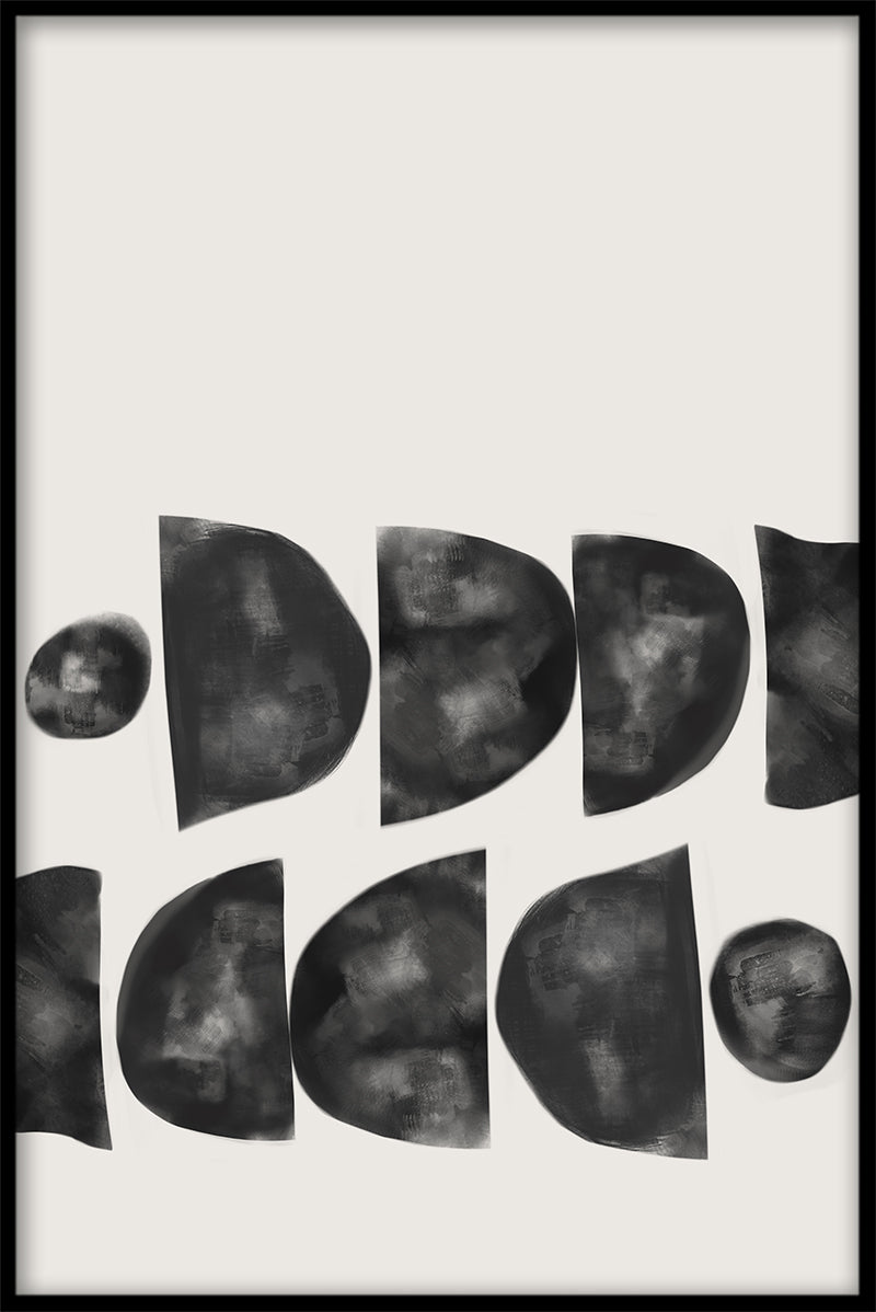Abstracte halve cirkels poster