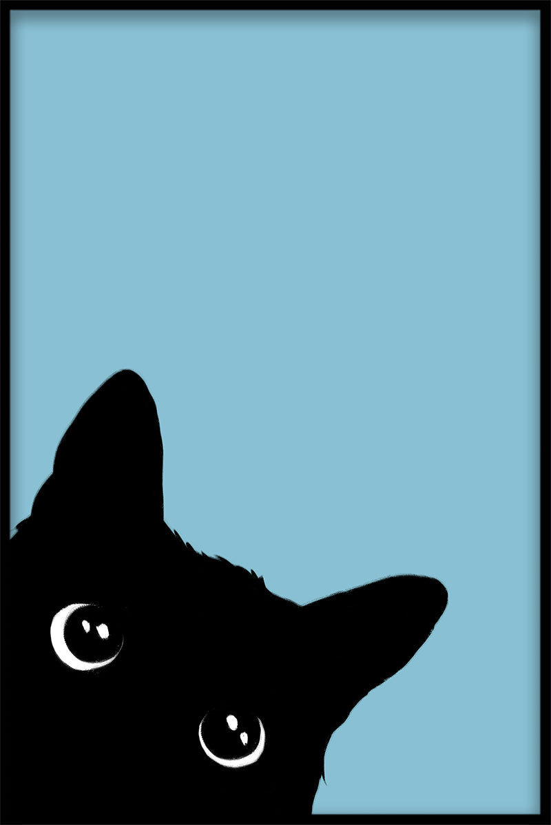 Black Cat Hello-poster