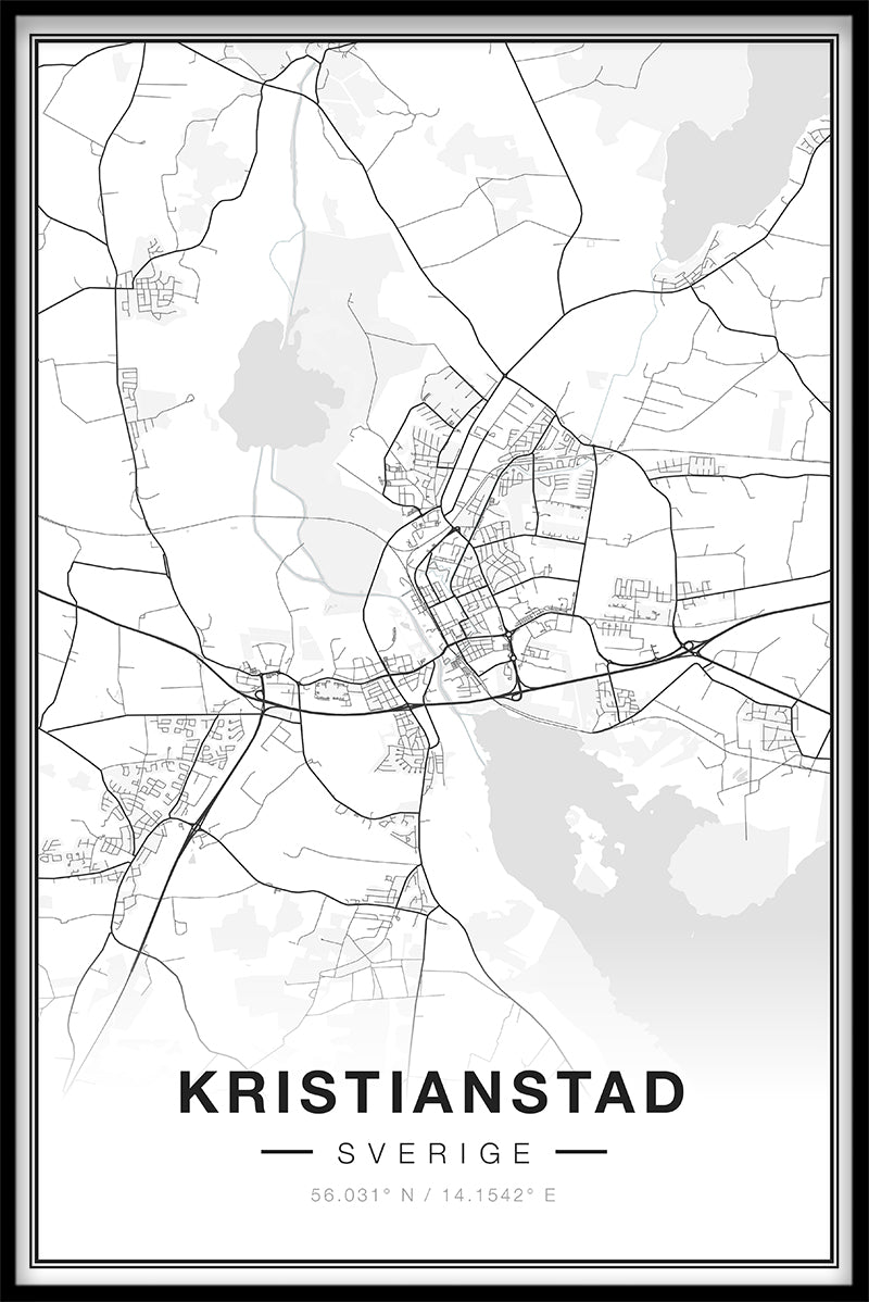 Affiches Kristianstad Kaart