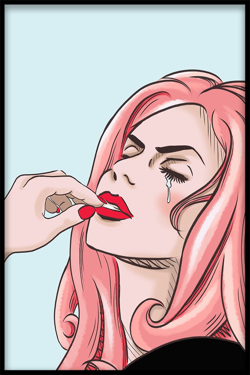 Geanimeerde retro vrouwenposter