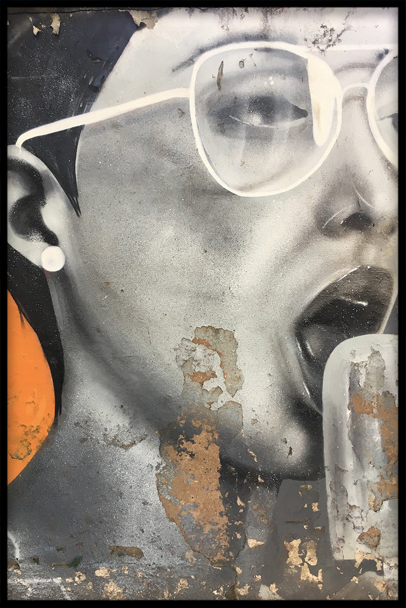 Het eten van roomijs abstracte affiche