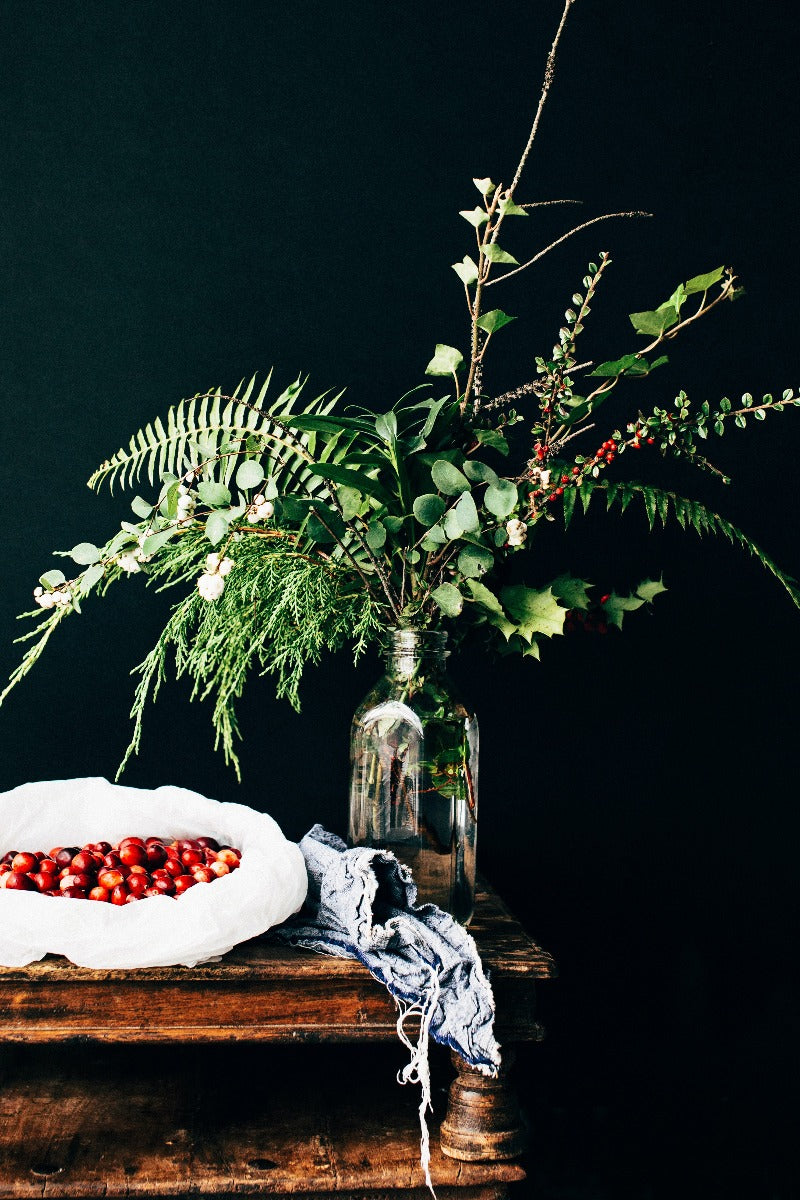 Bloemen op zwarte N03 poster